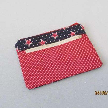 Double Zipper Bag/pouch Makeup Jewelry Crafts..