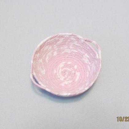 Light Pink Cotton Fabric Coil Bowl