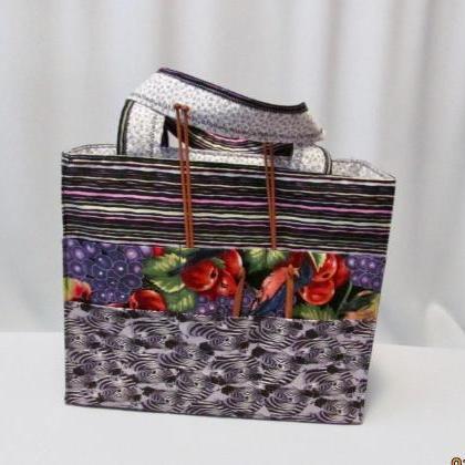 Knit/crochet Project Bag With Needle Organizer And..