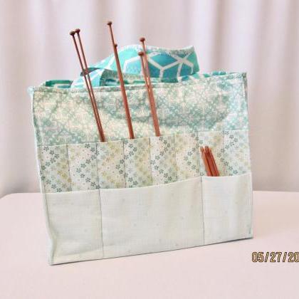 Knittng/crochet Project Bag Set With Needle/hook..