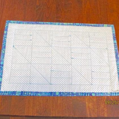 Placemat Set Of Four Cotton Quilted Fabric In..