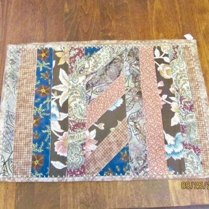 Placemat Set Of Four Cotton Quilted Neutral Colors