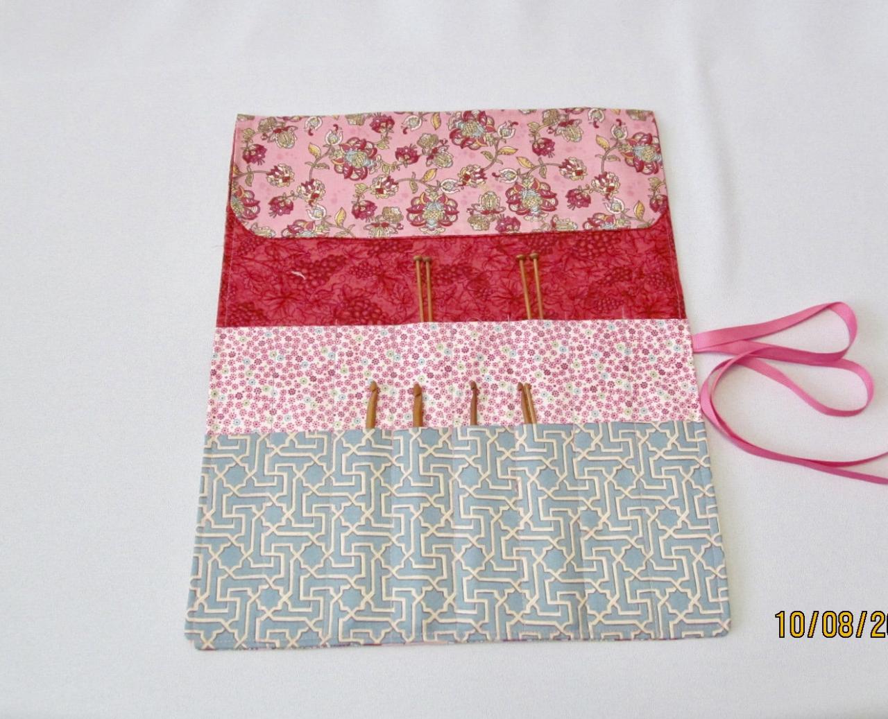 Cotton Fabric Knit/crochet Needle Holder